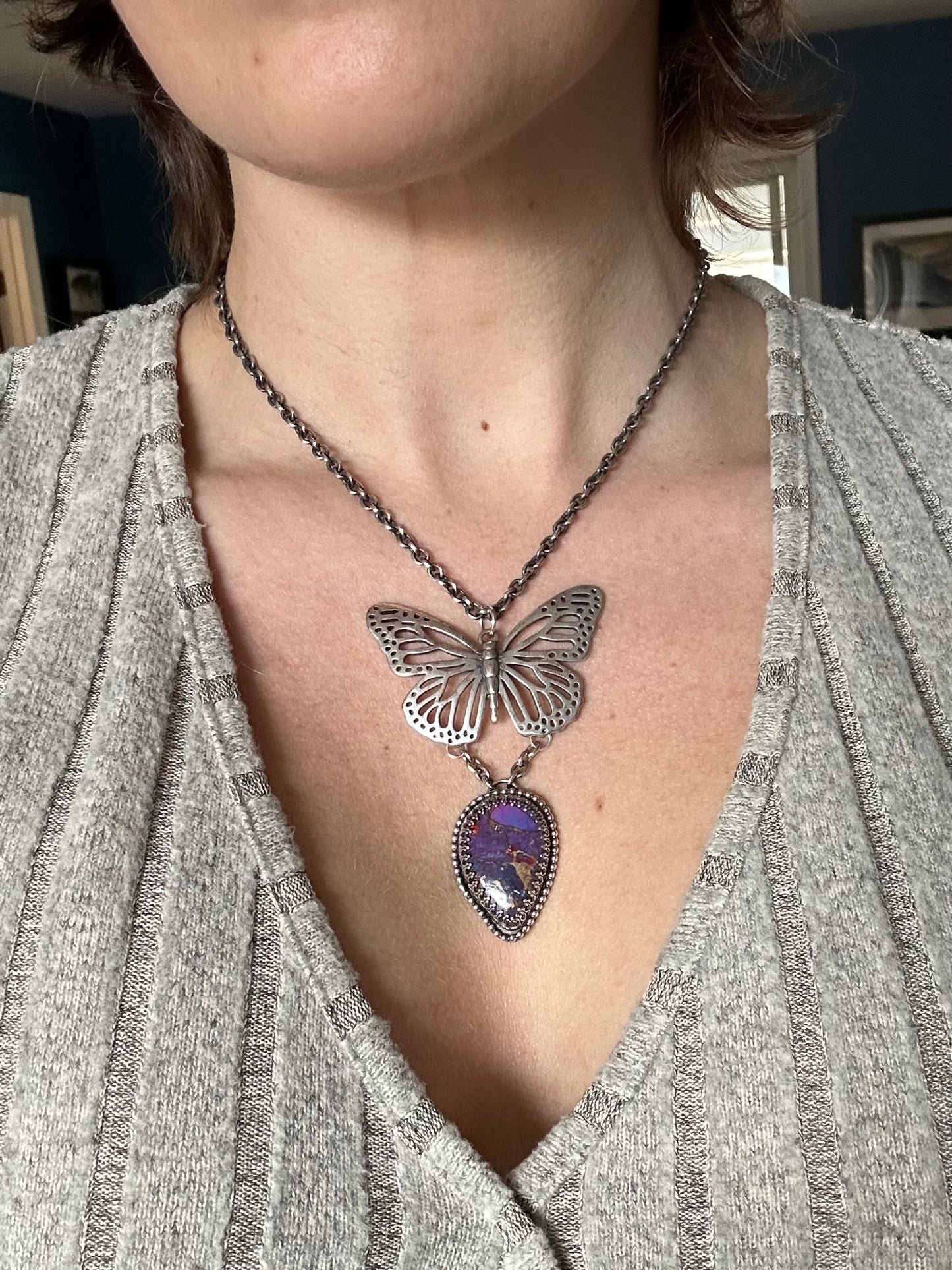 Butterfly & Purple Mohave Turquoise
