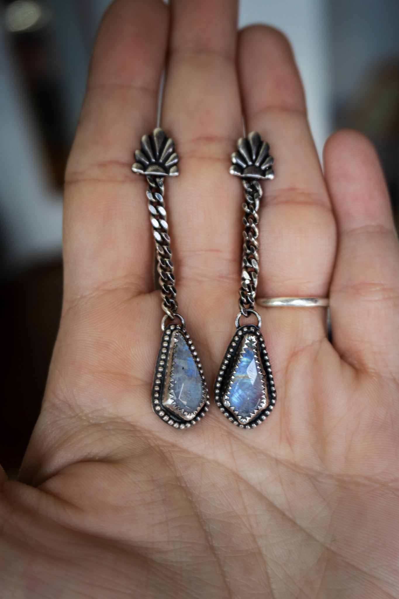 Moonstone Drop Earrings