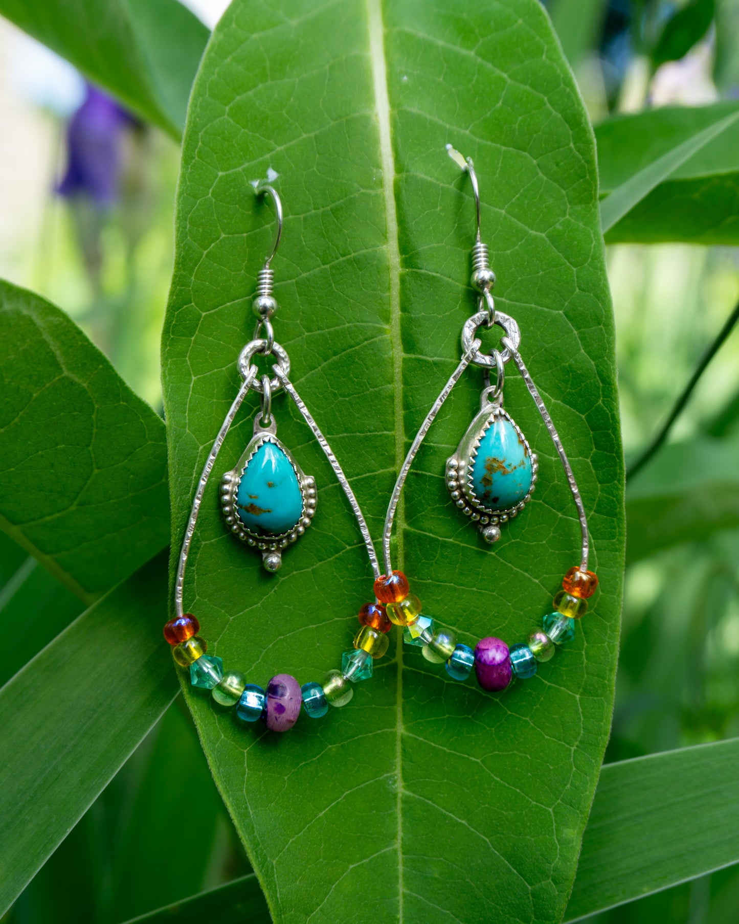 Rainbow & Turquoise Earrings