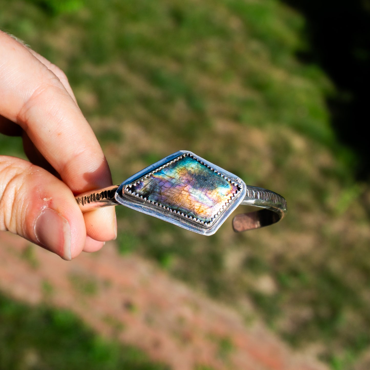 Rainbow Labradorite Cuff
