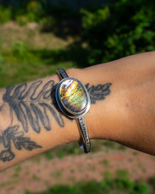 Yellow Labradorite Cuff