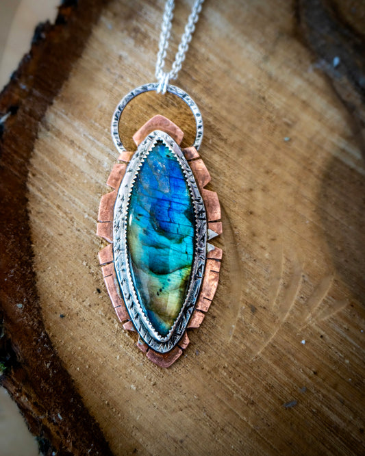 Mixed Metal Labradorite Necklace