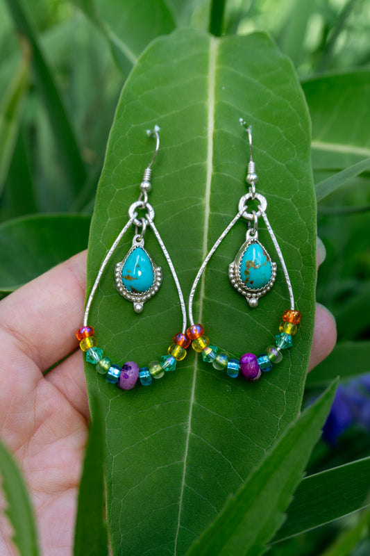 Rainbow & Turquoise Earrings