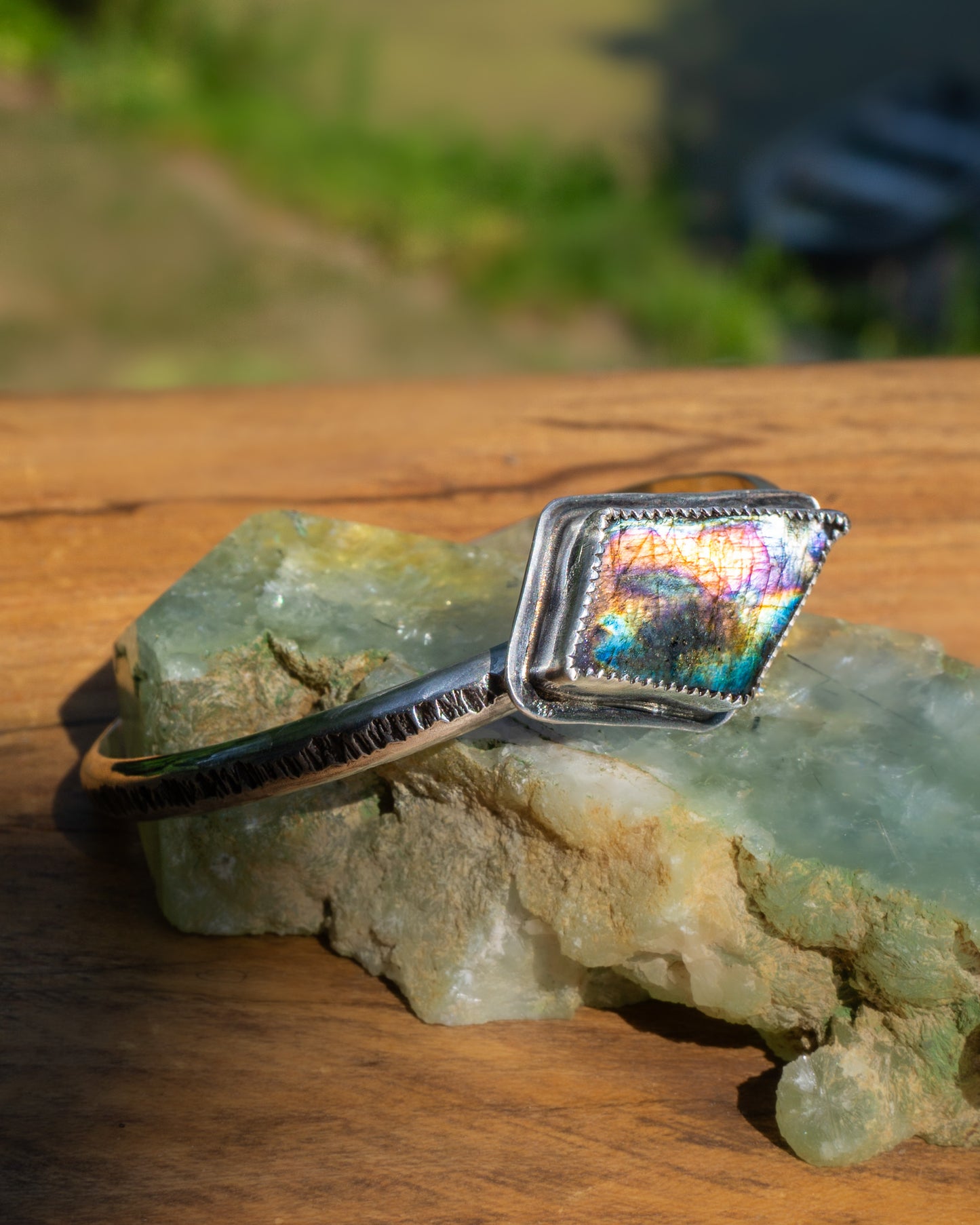 Rainbow Labradorite Cuff