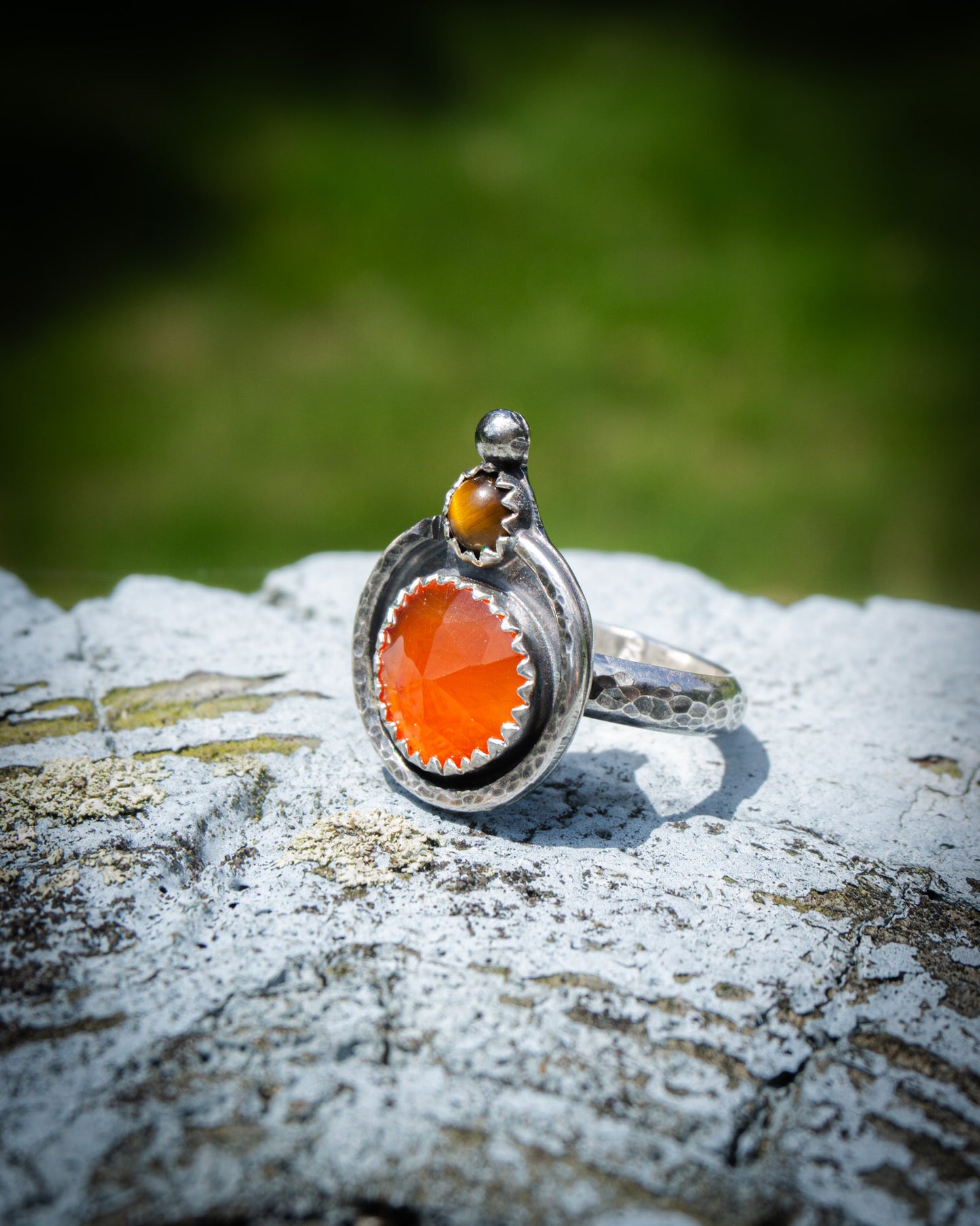 Carnelian & Tigers Eye Ring